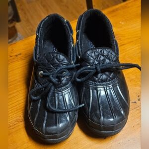Sperry Black Quilted Kids Boots